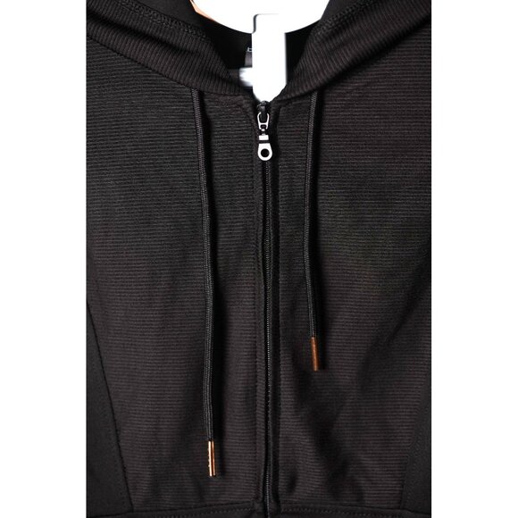 New! BEBE SPORT RIB MIX JACKET 22% SPANDEX BLACK | MEDIUM | BB2442A | MSRP $99 - Picture 10 of 12